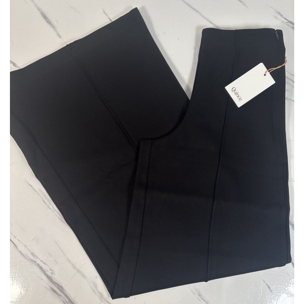 Quince Ultra-Stretch Ponte Super Wide Legs Pants Black Size XS